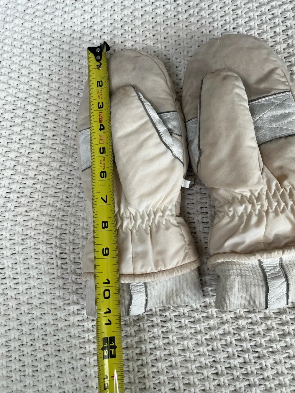 Reusch-30 C Pro AM Aqua Tex Cream Mittens Unisex Size 7 1/2 Lined See Photos